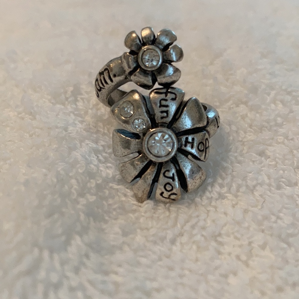 Silver Flower Ring - image 2
